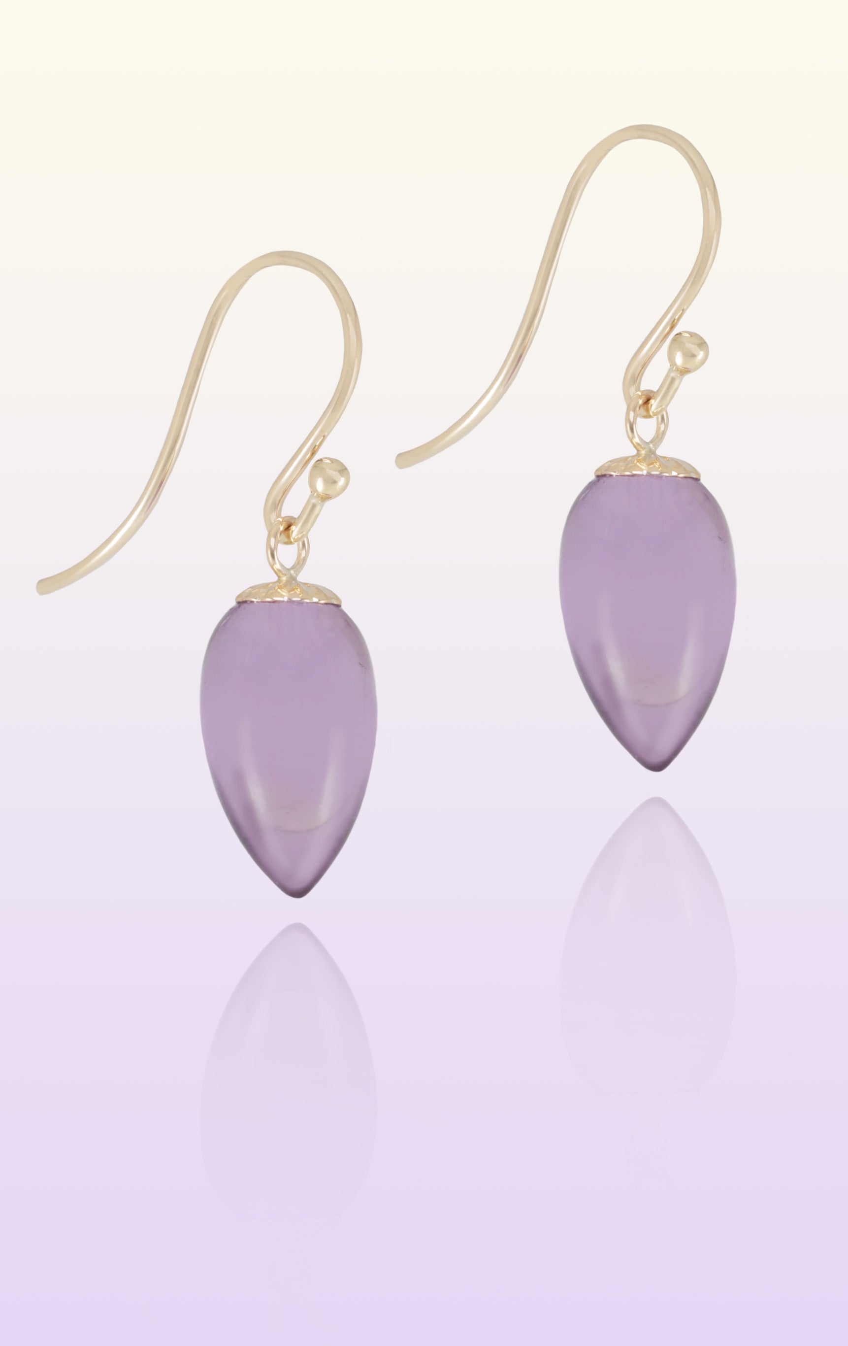 Amethyst Inverted Briolette Drops
