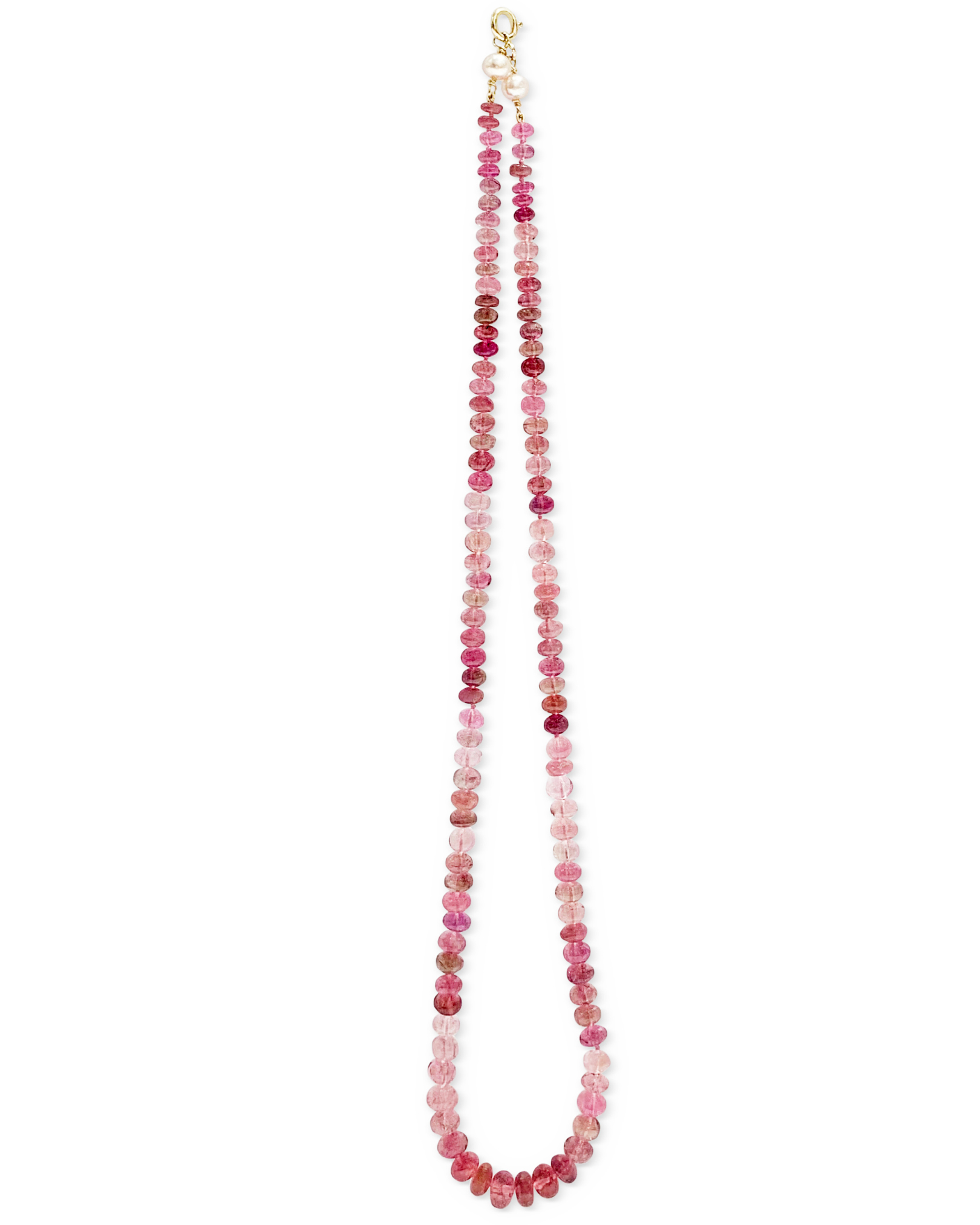 Pink Tourmaline beaded Necklace 