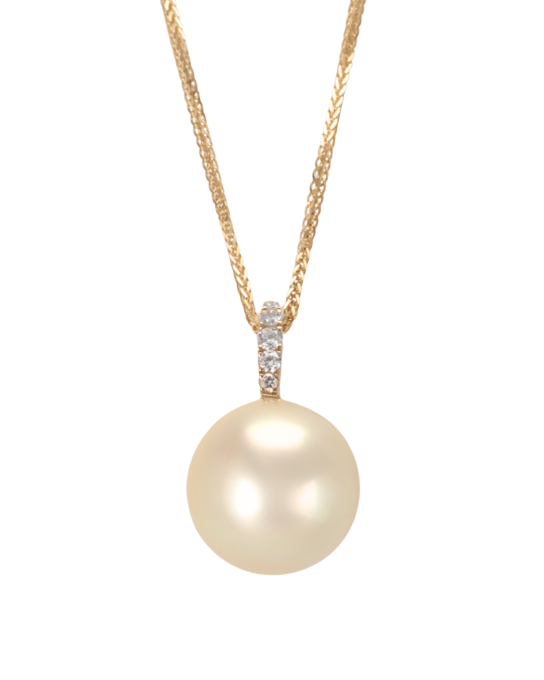 South Sea Pearl set with natural diamond pendant, Zappacosta jewels 