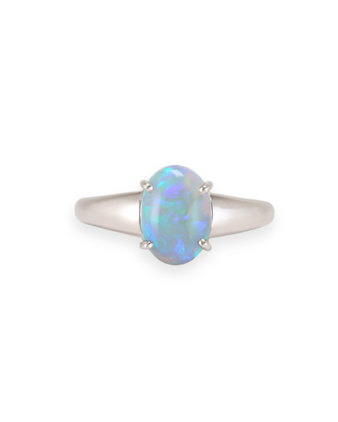 Solid Opal Ring set in Sterling Silver