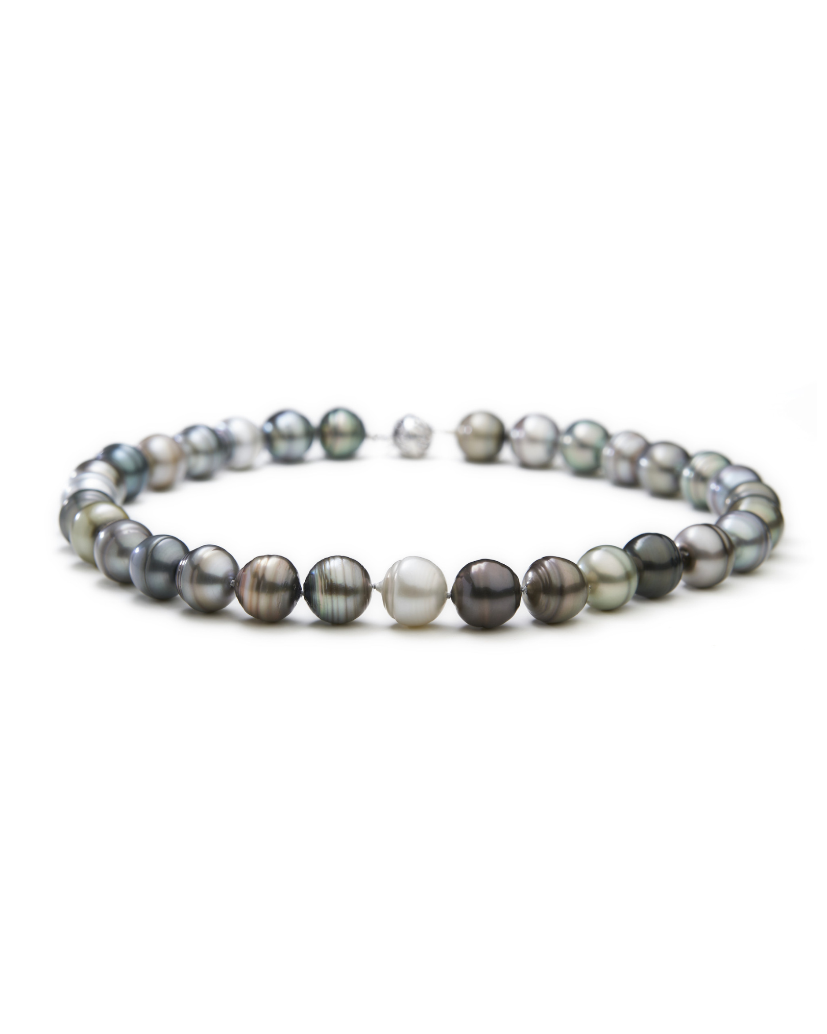 Black Pearl Necklace Multicolour Tahitian Pearls