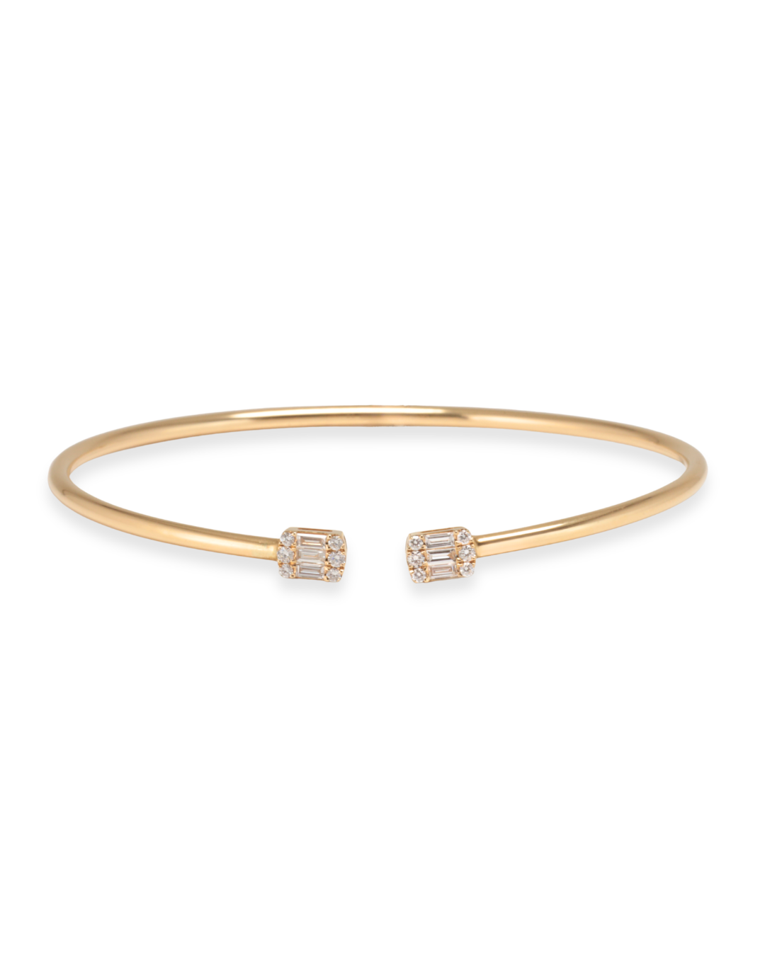 Yellow Gold Bangle with Diamonds