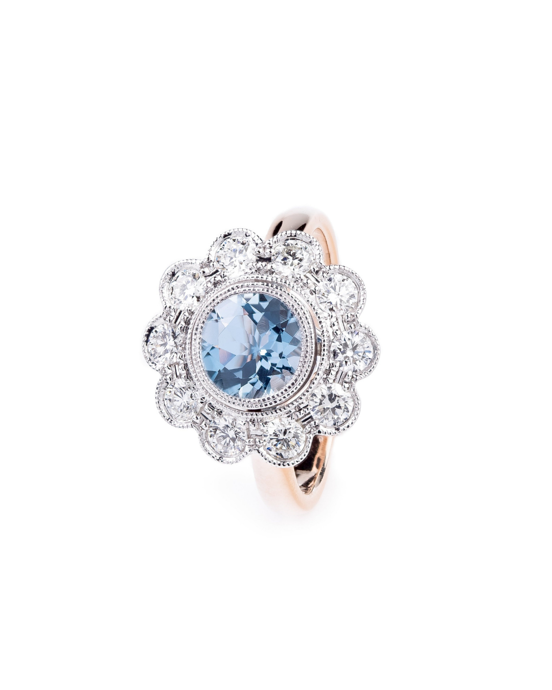 Aquamarine and Diamonds with Antiquity