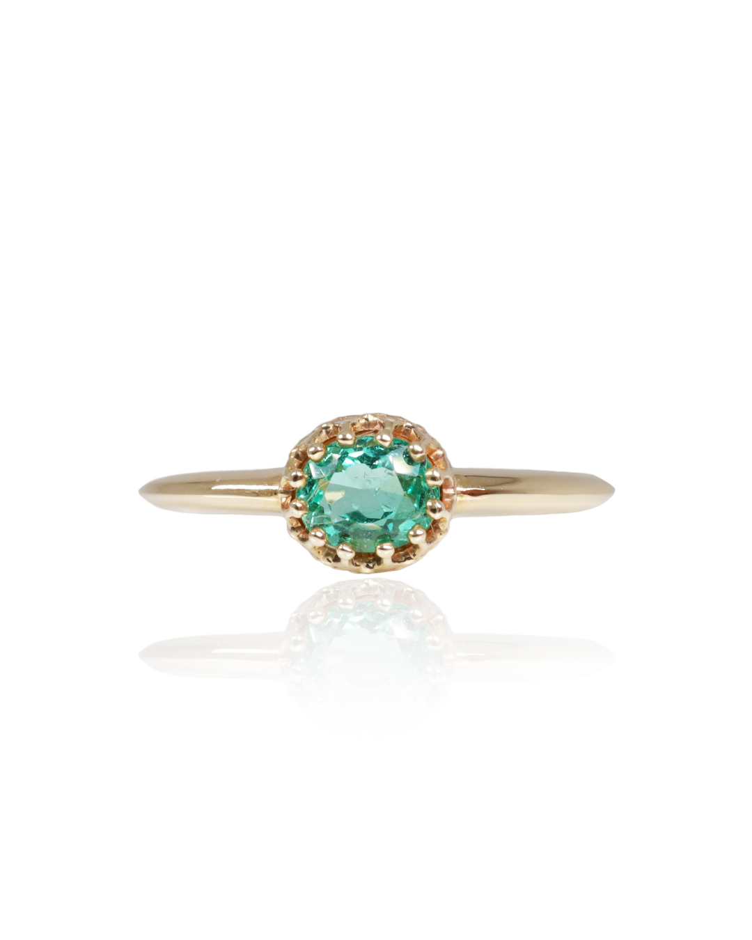 Colombian Emerald Ring set in 9ct Yellow Gold