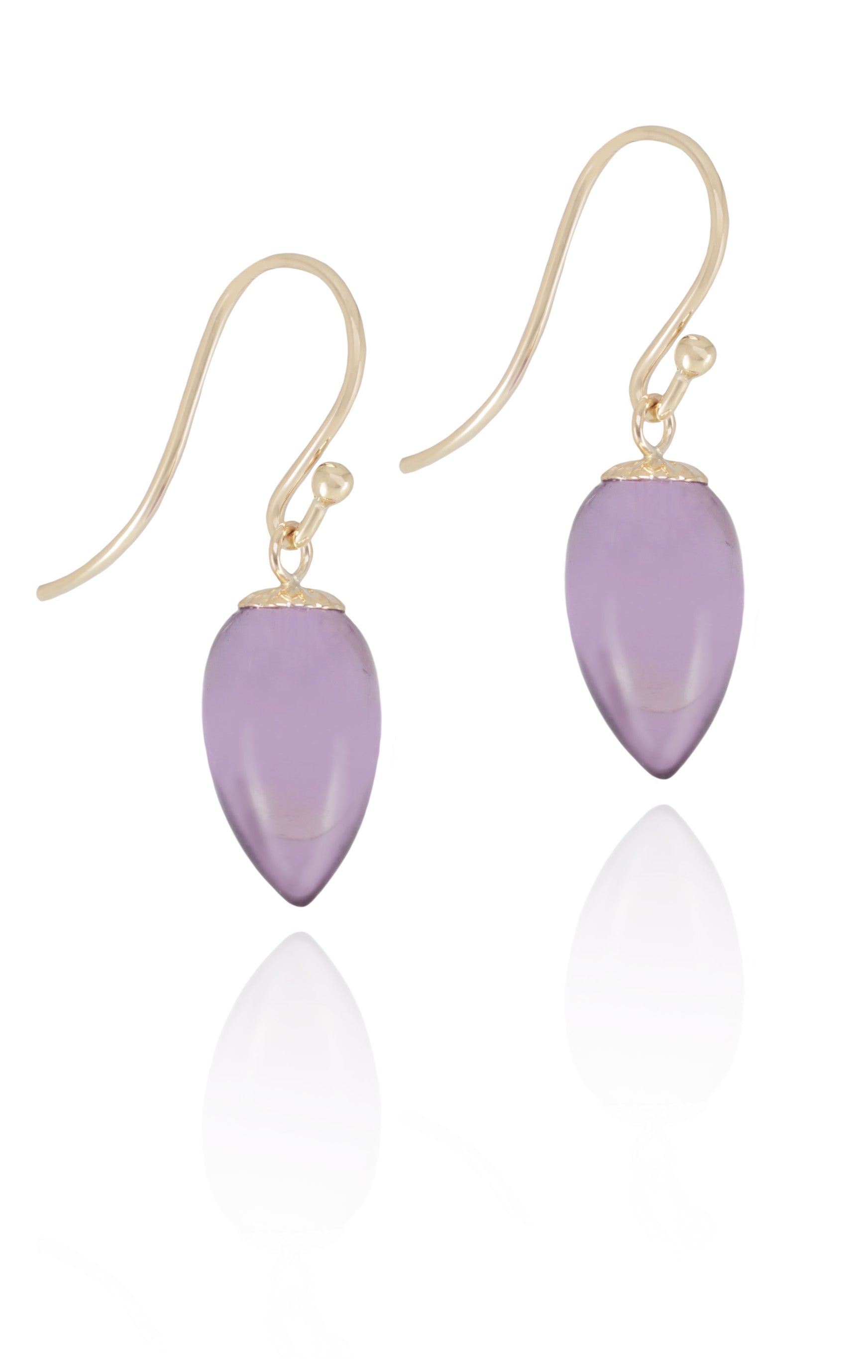 Amethyst Inverted Briolette Drops