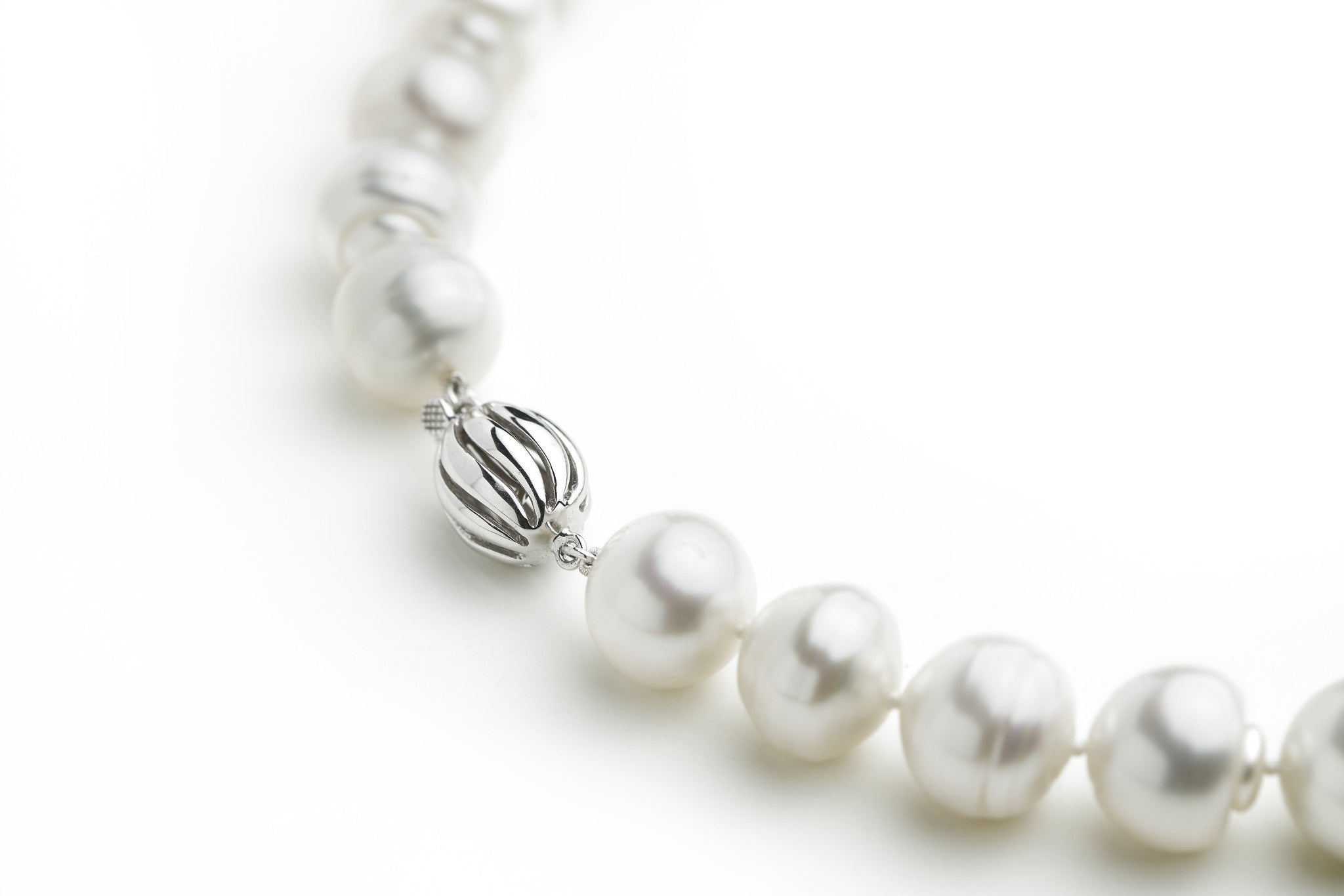 Silver-Blue White Australian Baroque South Sea Pearl Strand