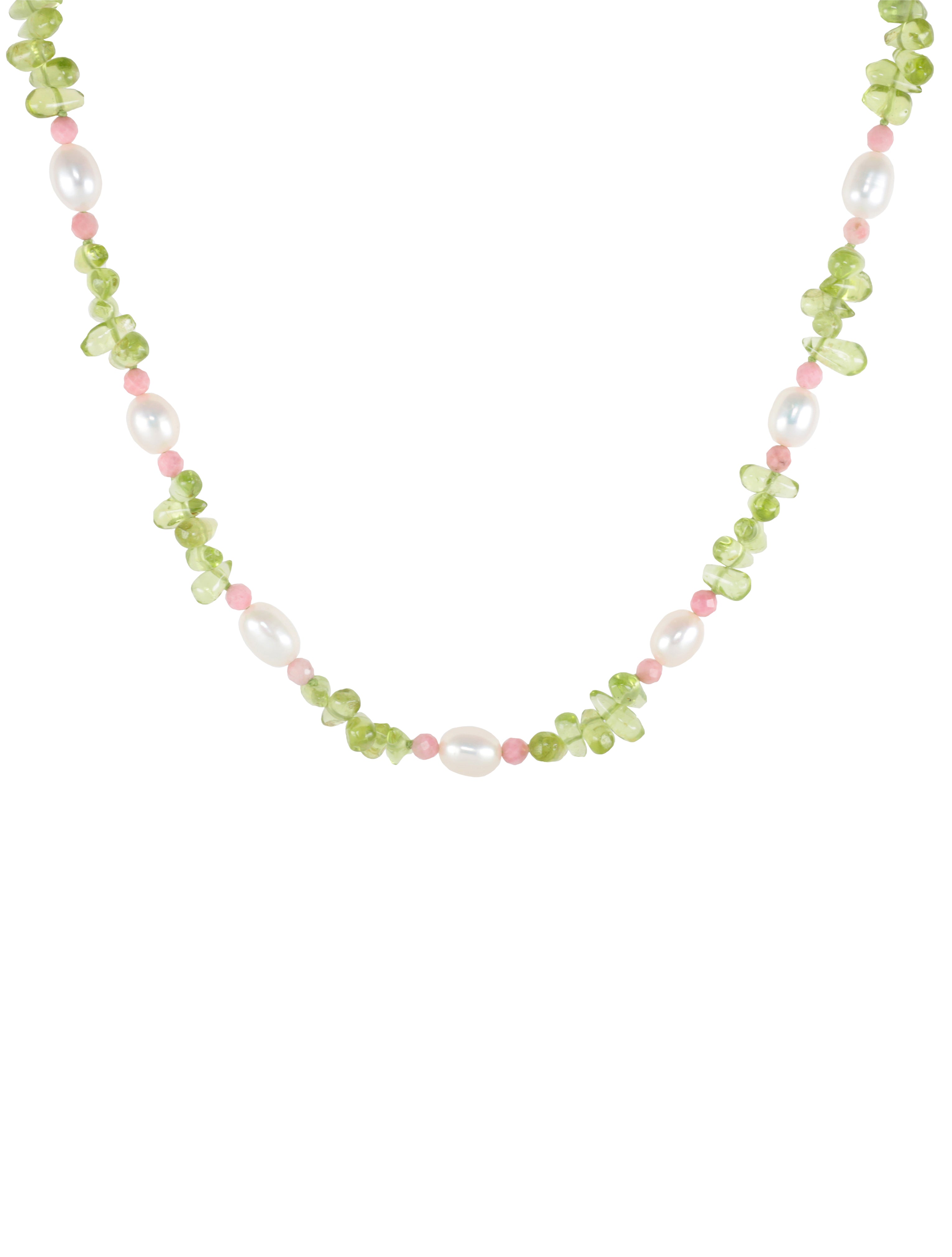 Peridot and Freshwater Pearl Necklace
