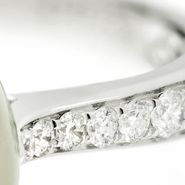 Natural Australian South Sea Pearl and Diamond Ring set in 18ct White Gold