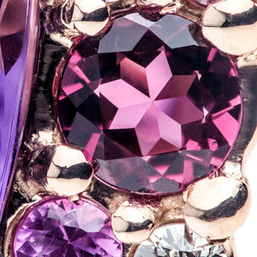 Emotion Coussin - Multi-Gemstone Amethyst and Diamond Ring by Isabelle Langlois