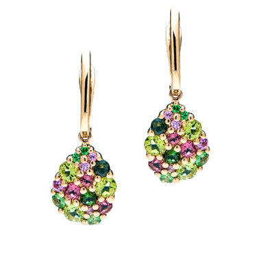 Confetti- Isabelle Langlois-Paris- Peridot, Pink Sapphire, Amethyst Drops