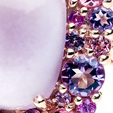 Emotion Coussin - Isabelle Langlois Cabochon Rose de France Amethyst ring by Isabelle Langlois in Rose gold.
